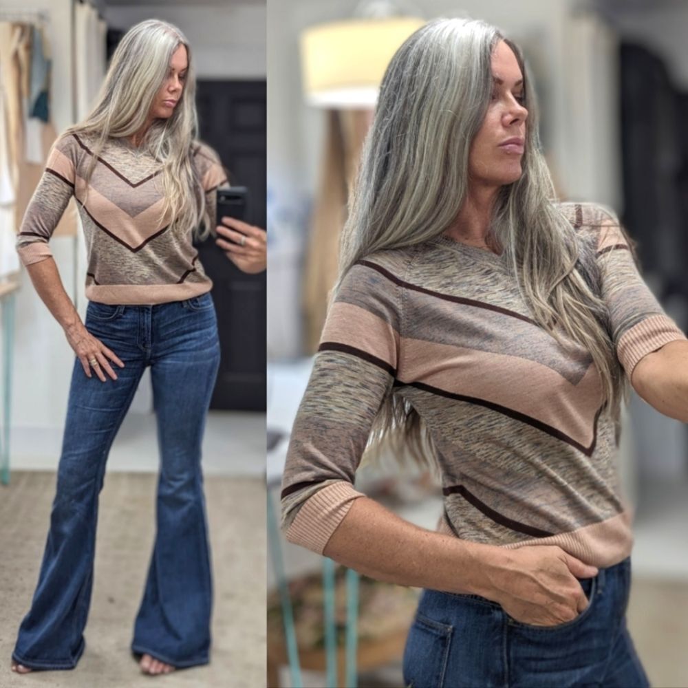 Silk Knit Pull Over Sweater - Picture 2 of 6